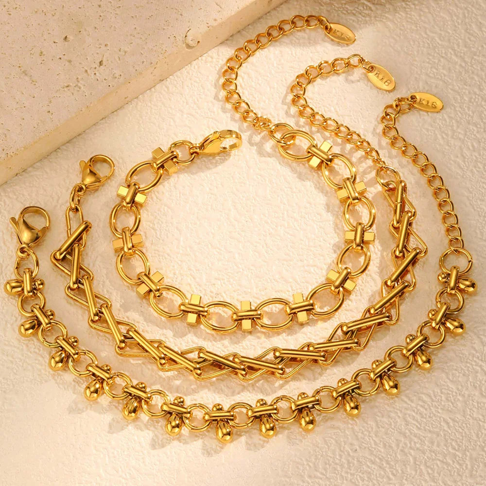 18K Gold Plated Chain Bracelets