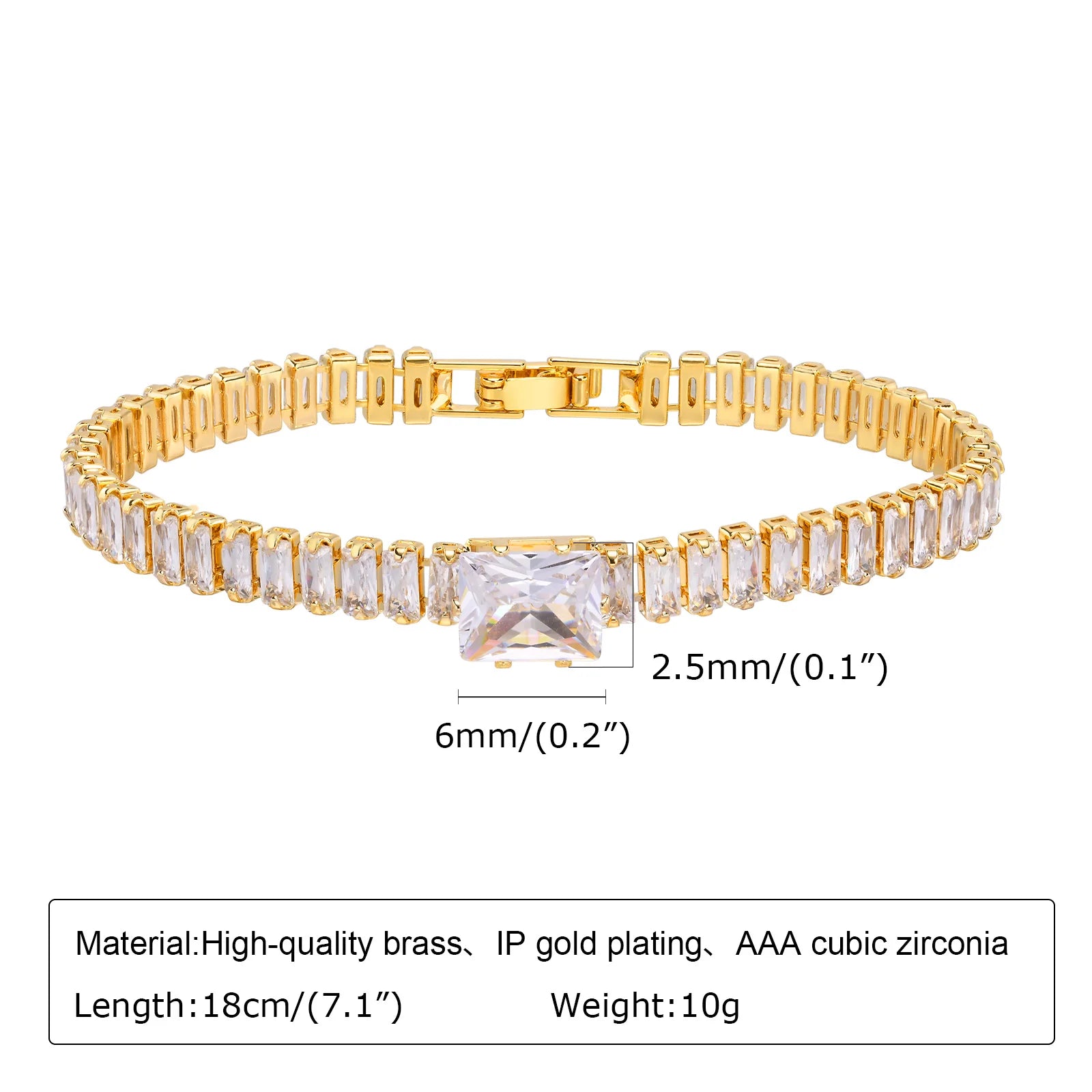 14K Gold Paperclip Chain Bracelet