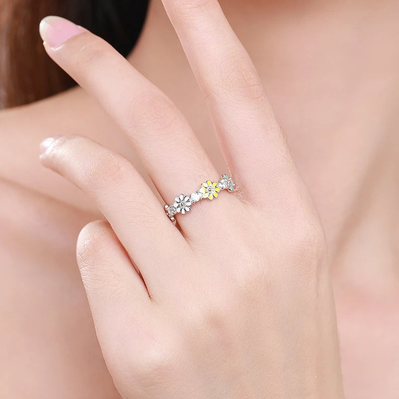 “Blue Blossom 925 Sterling Silver Ring”