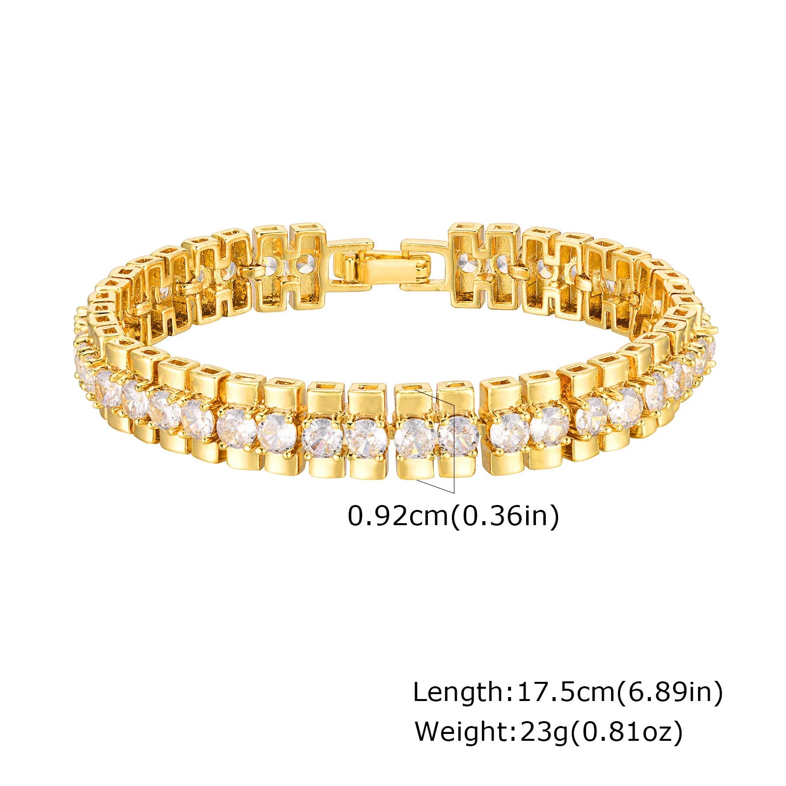 14K Gold Paperclip Chain Bracelet