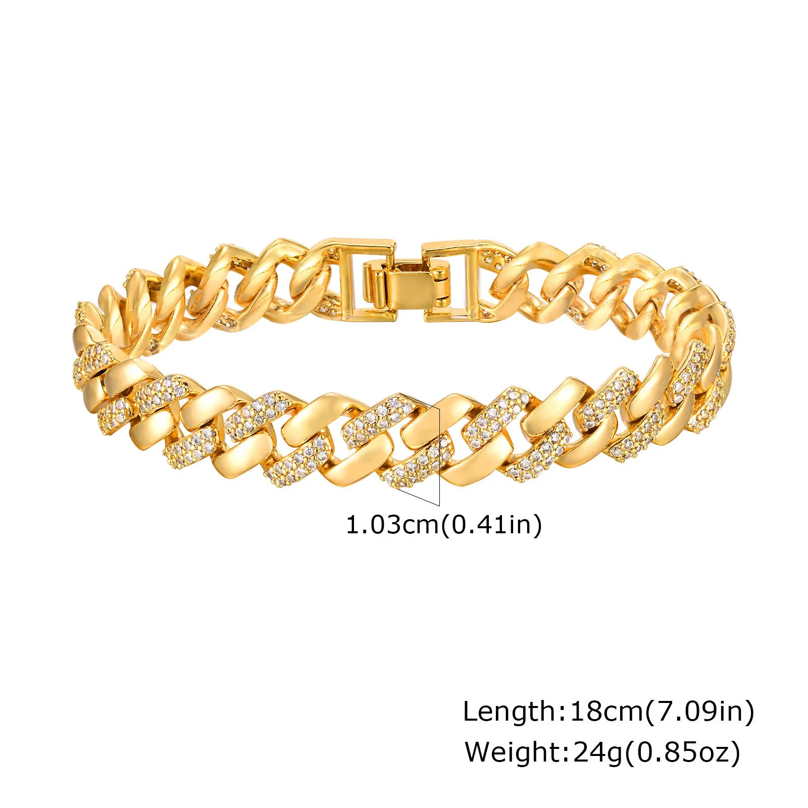 14K Gold Paperclip Chain Bracelet