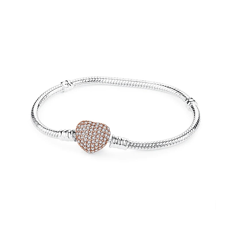“Elegant Heart Collection” Sterling Silver Bracelets