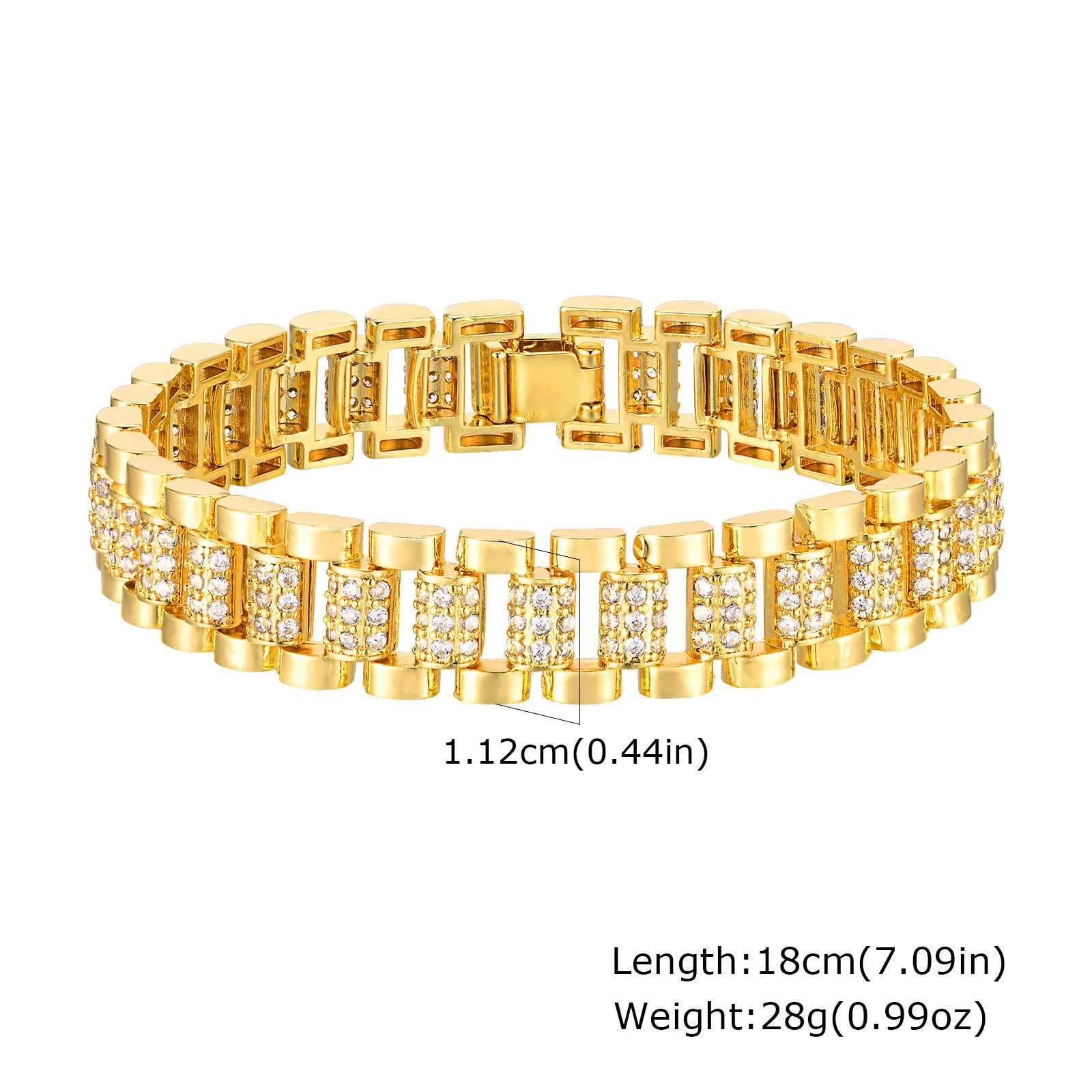 14K Gold Paperclip Chain Bracelet