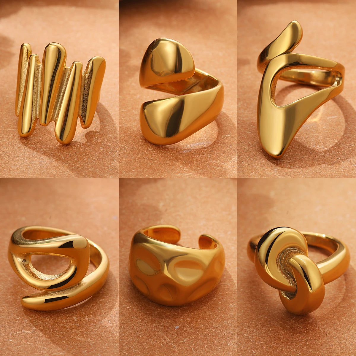 “Modern Art Statement Ring Collection”