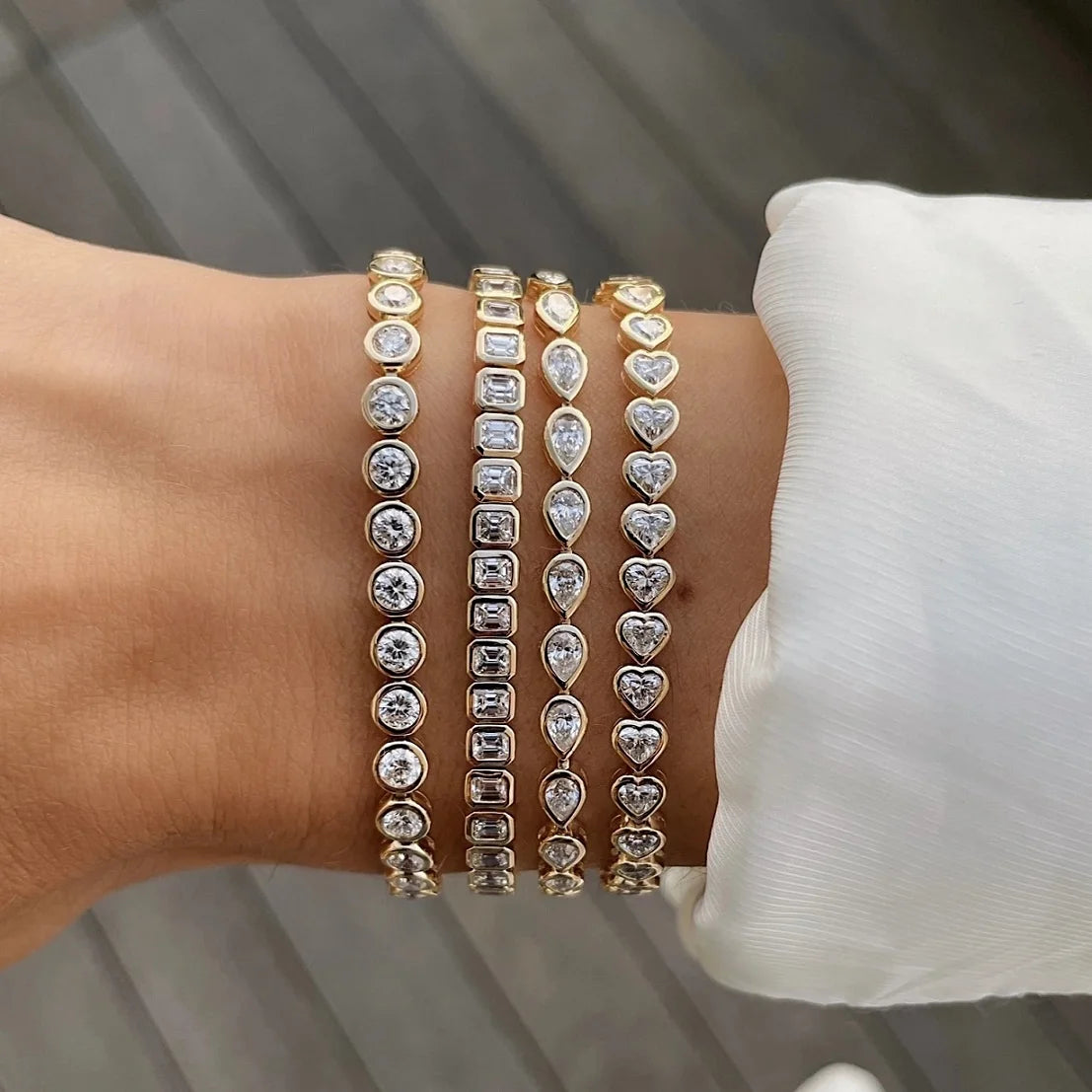 “Radiant Elegance Tennis Bracelet Set”