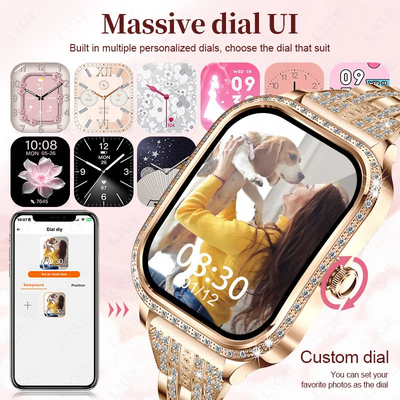 “LIGE Diamond Smartwatch”