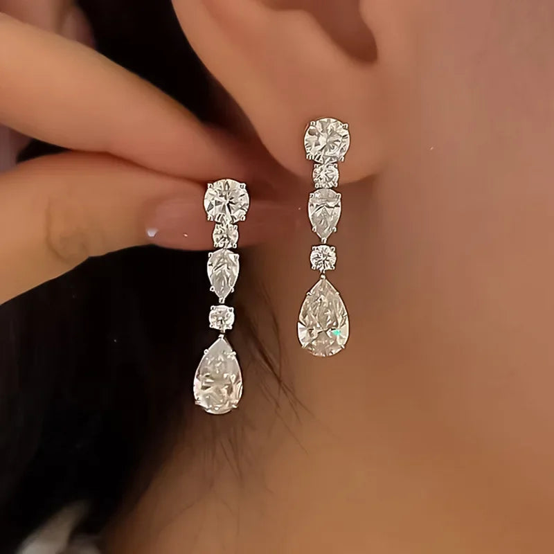 Luminous Grace Moissanite Earrings