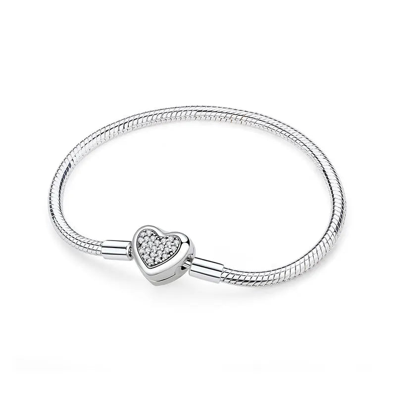 “Elegant Heart Collection” Sterling Silver Bracelets