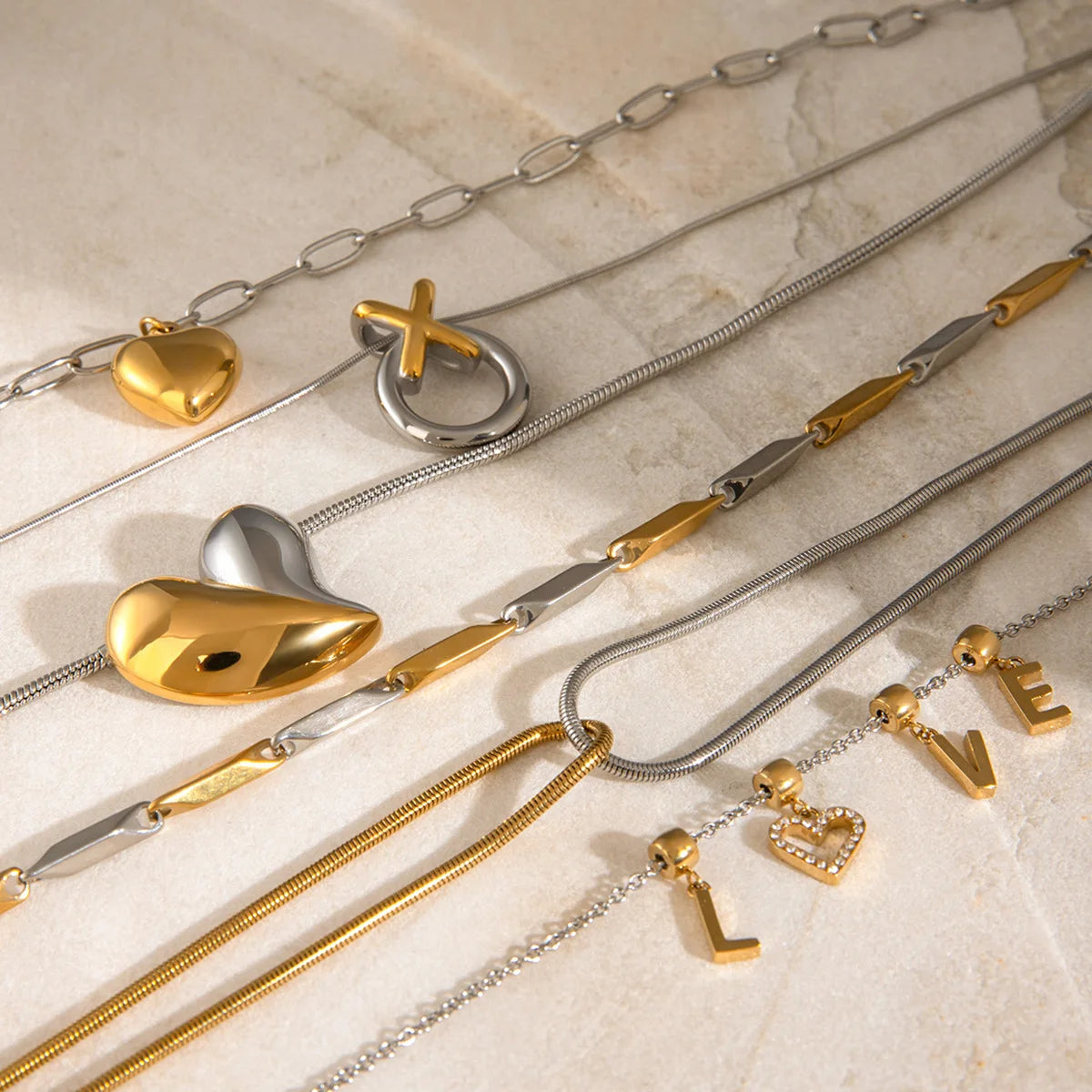 Golden Harmony Necklace Set