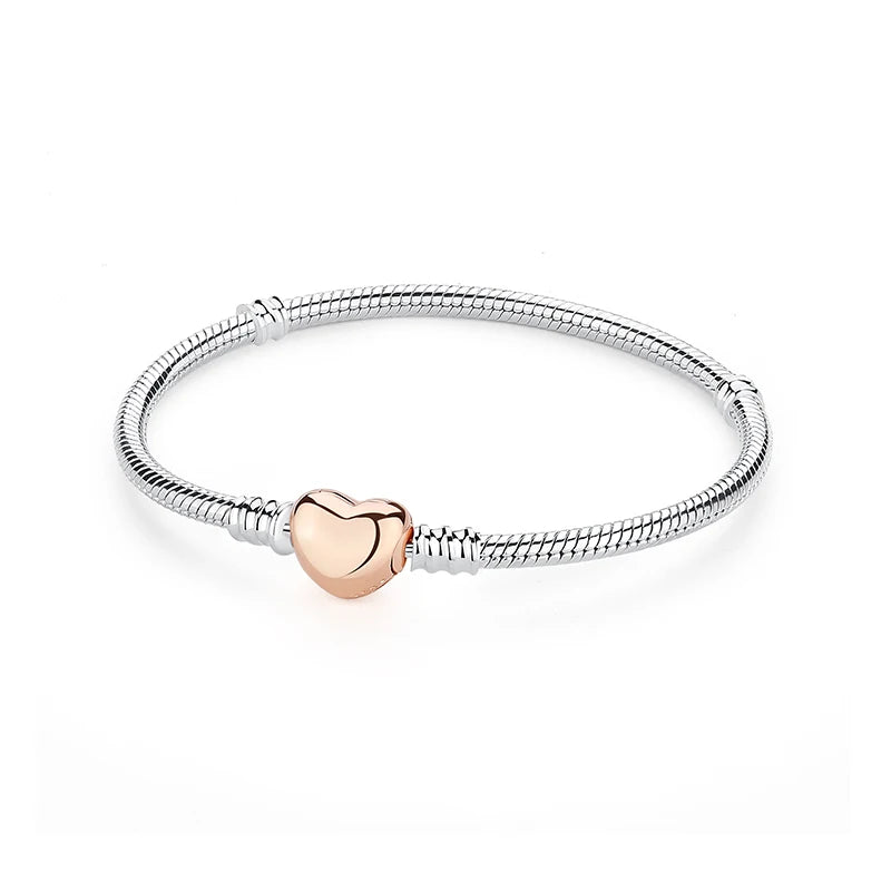 “Elegant Heart Collection” Sterling Silver Bracelets