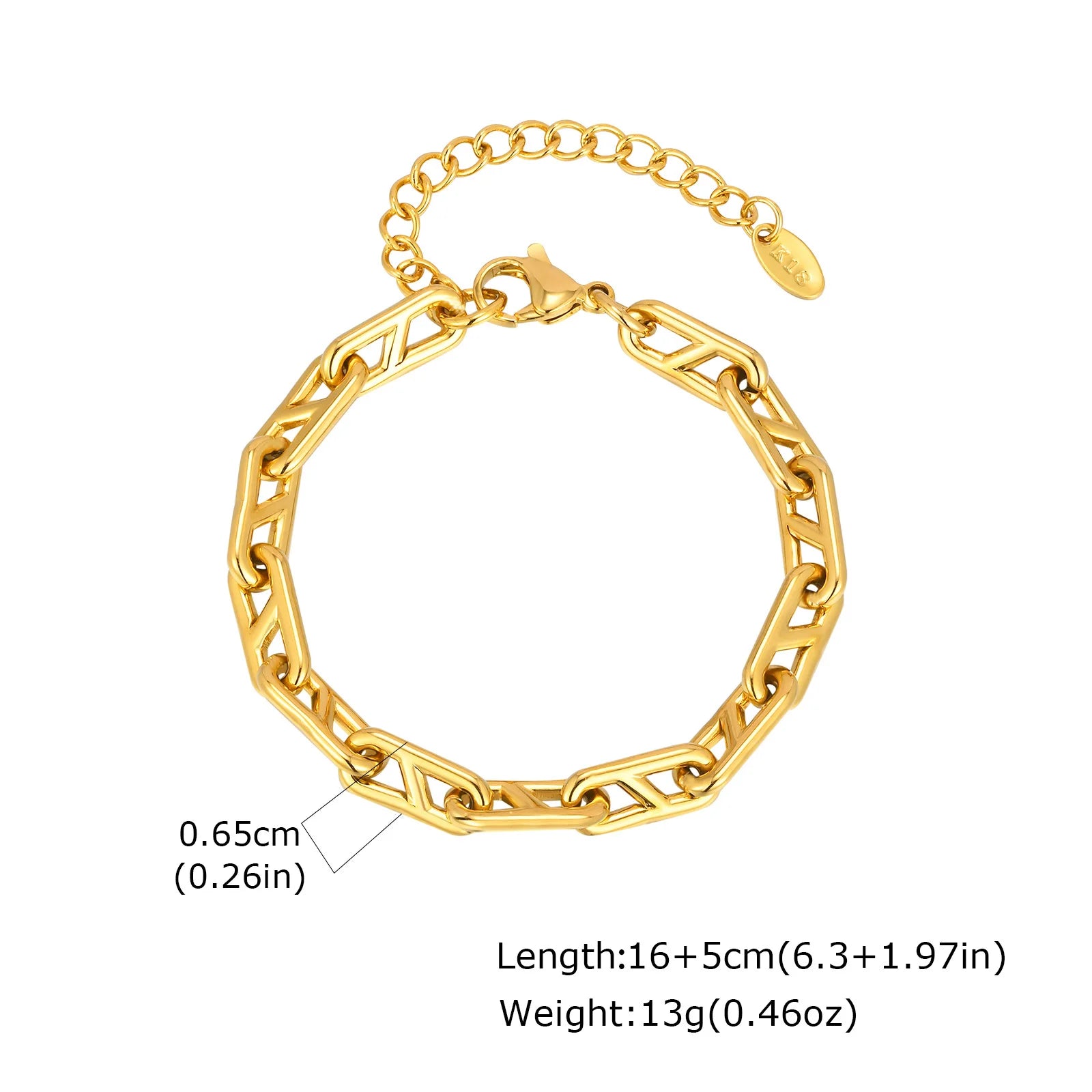 18K Gold Plated Chain Bracelets