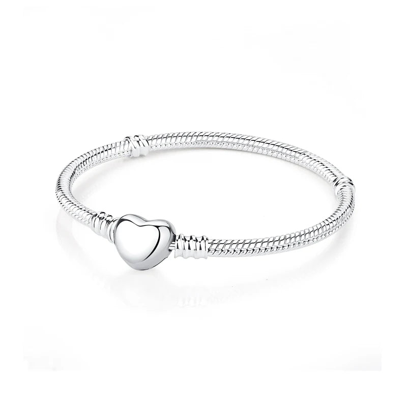 “Elegant Heart Collection” Sterling Silver Bracelets