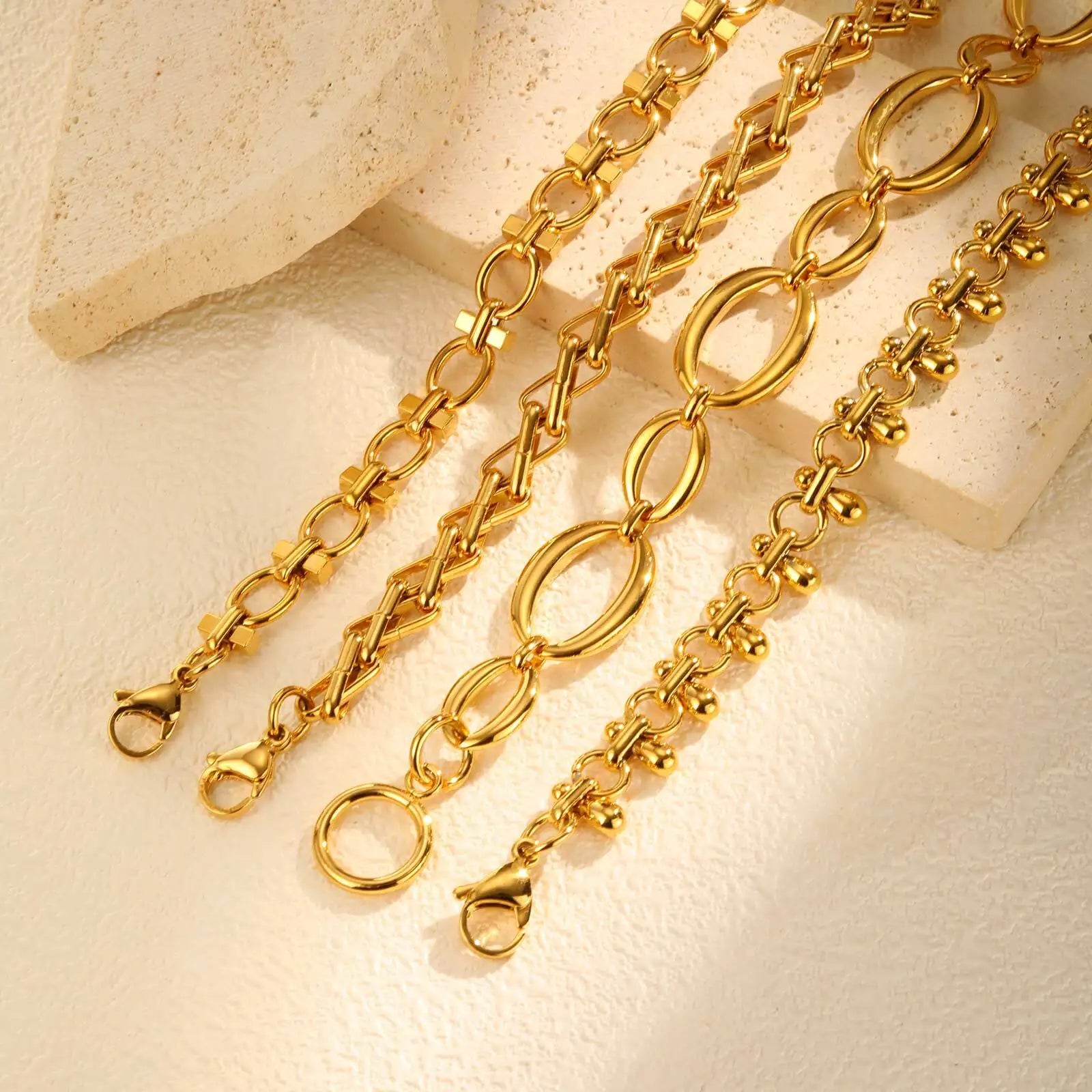 18K Gold Plated Chain Bracelets