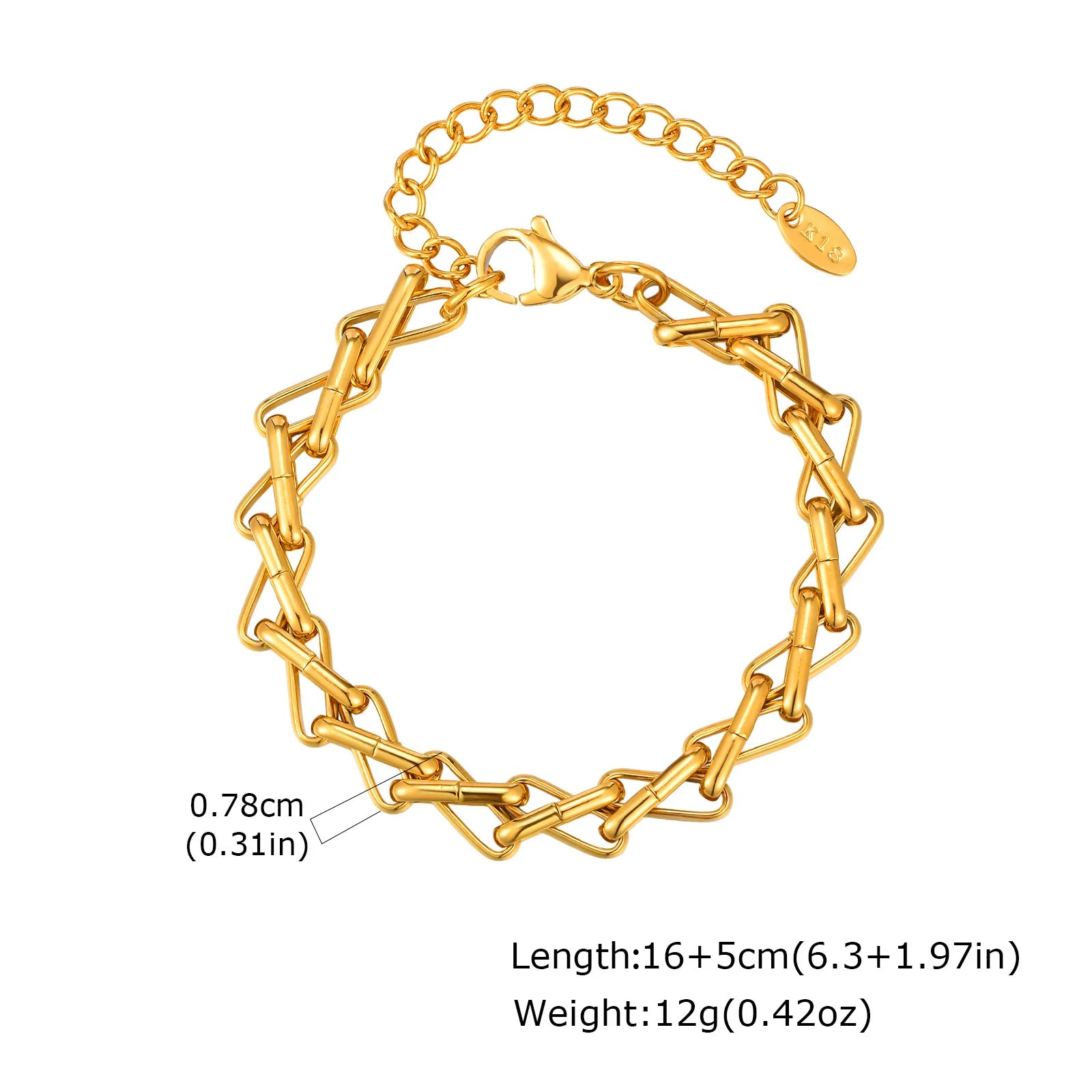 18K Gold Plated Chain Bracelets