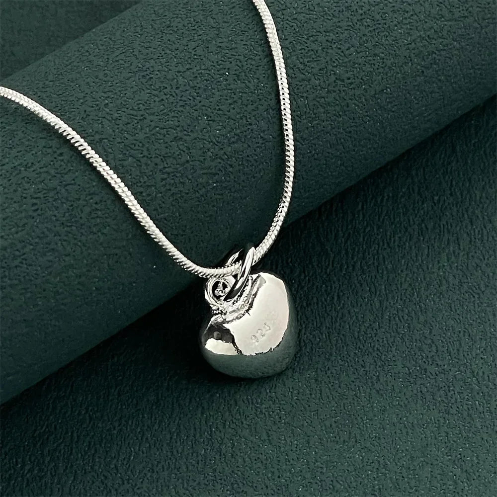 ilver Heart Charm Necklace