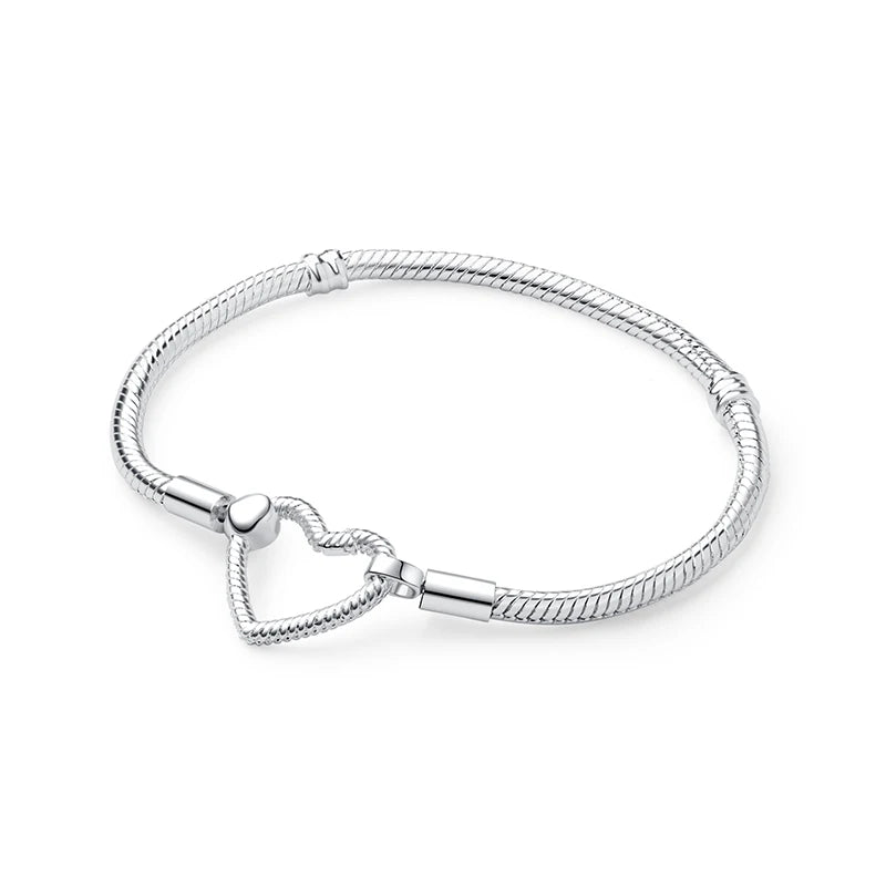 “Elegant Heart Collection” Sterling Silver Bracelets