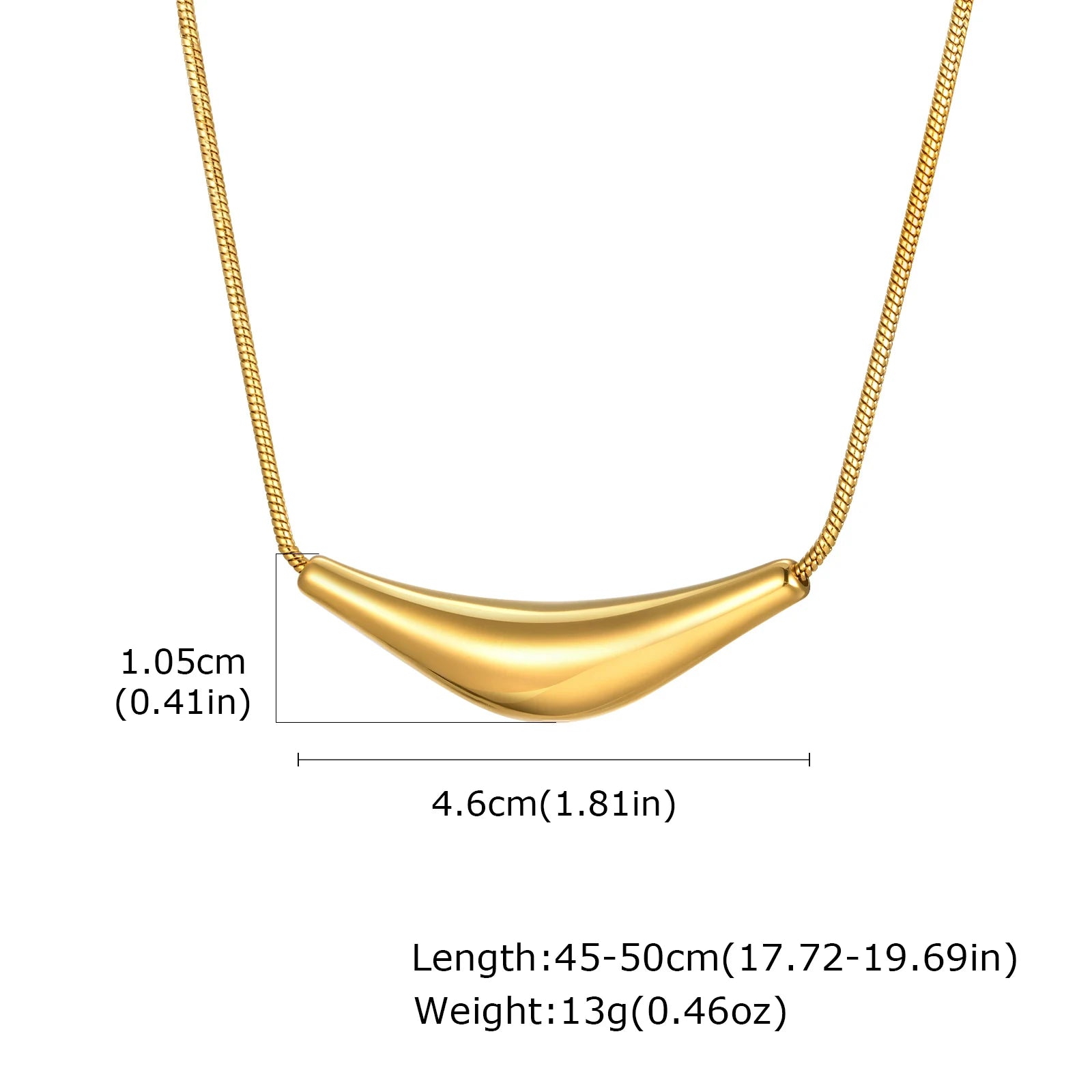 18K Gold Plated Artistic Necklace – Modern, Bold &amp; Uniquely Stylish