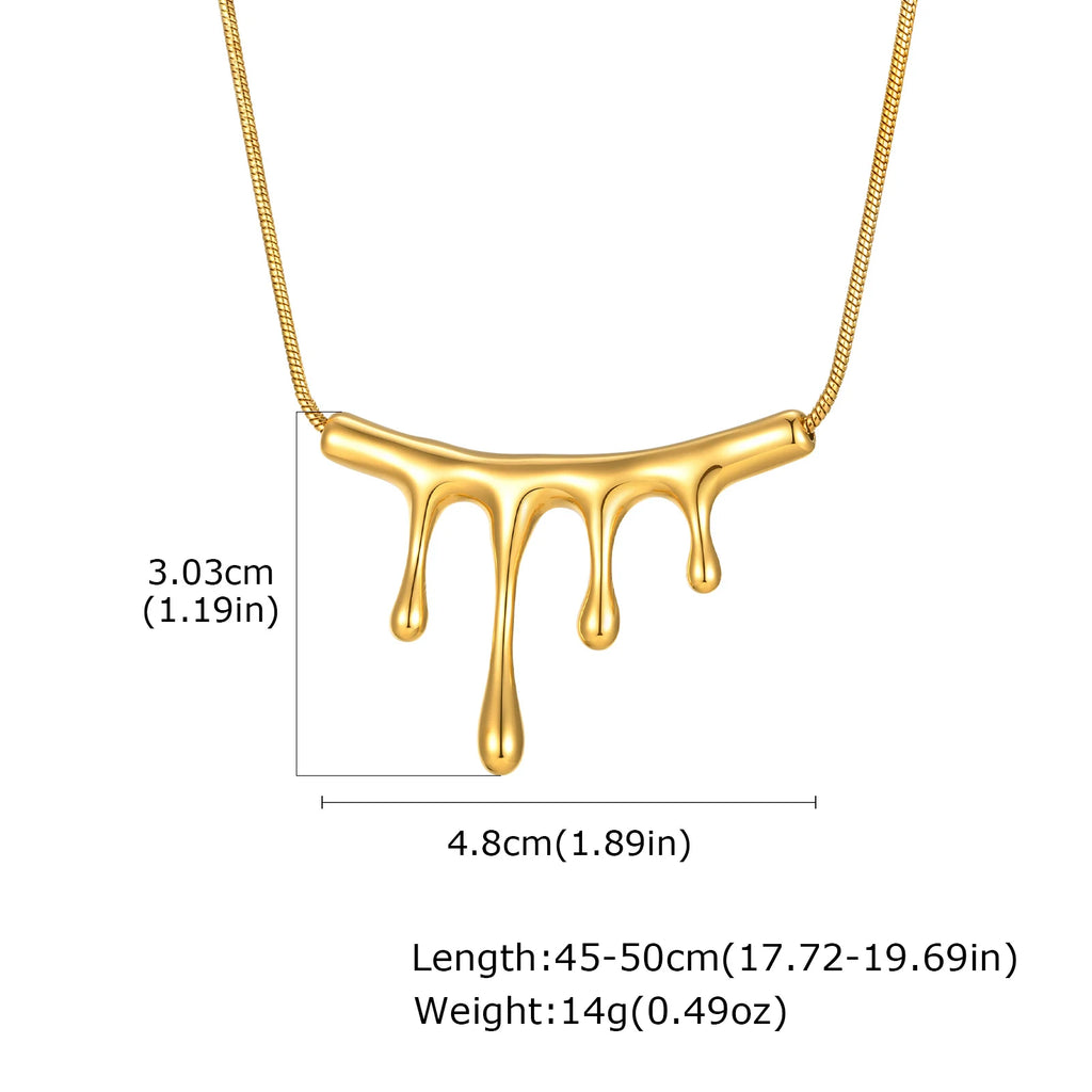 18K Gold Plated Artistic Necklace – Modern, Bold &amp; Uniquely Stylish