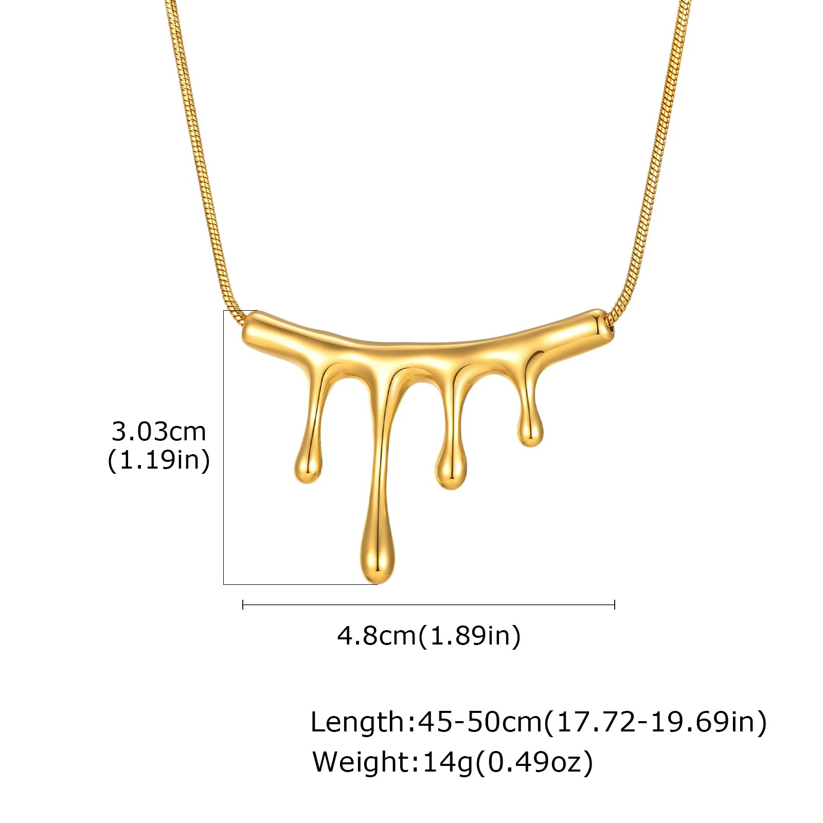18K Gold Plated Artistic Necklace – Modern, Bold &amp; Uniquely Stylish