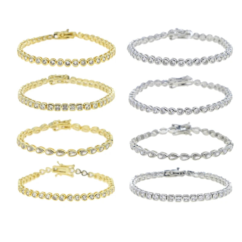 “Radiant Elegance Tennis Bracelet Set”