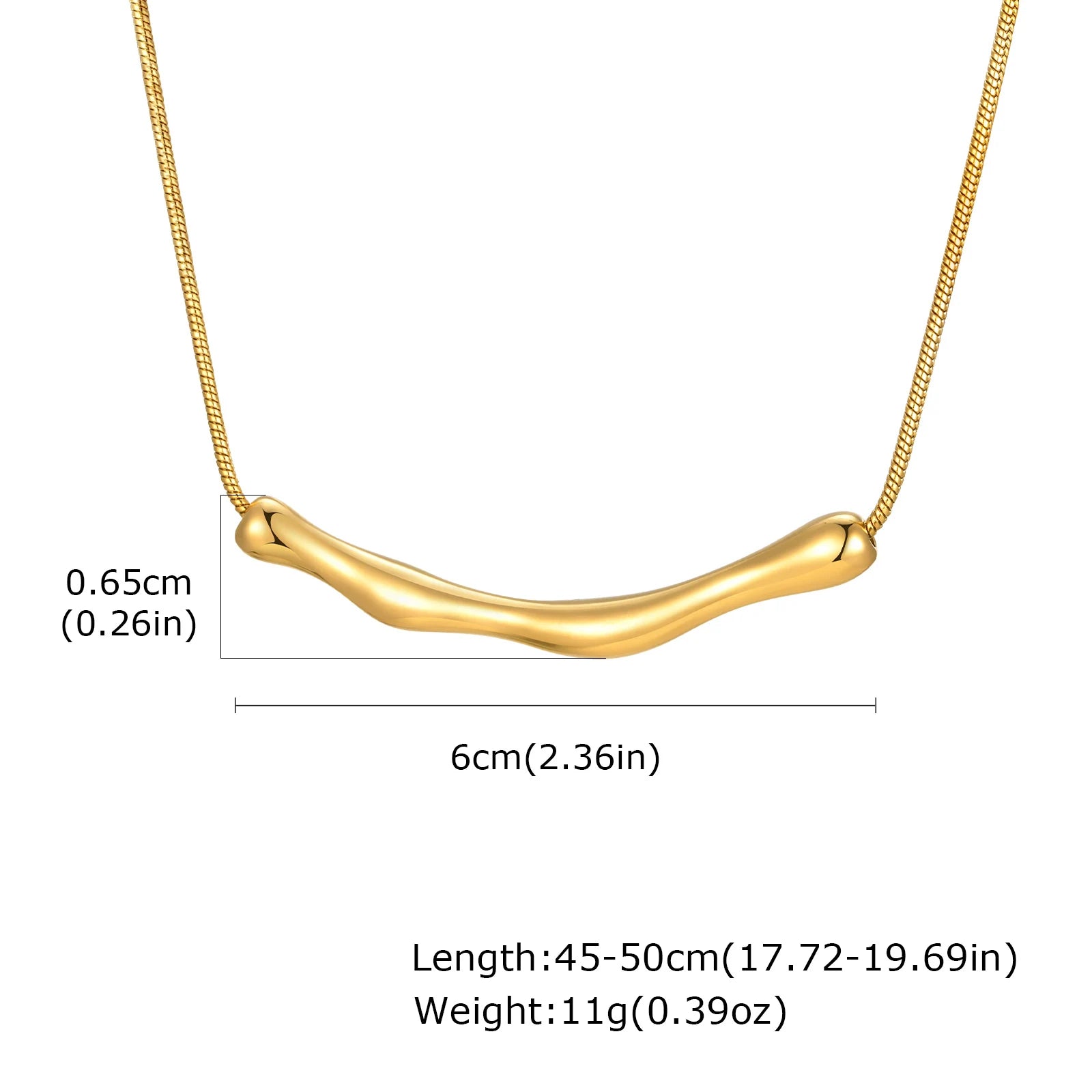 18K Gold Plated Artistic Necklace – Modern, Bold &amp; Uniquely Stylish